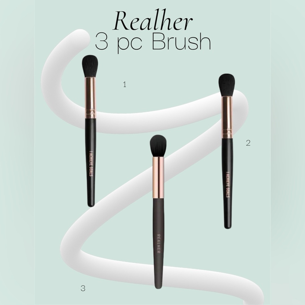 Realher 3-Piece Makeup Brush Set